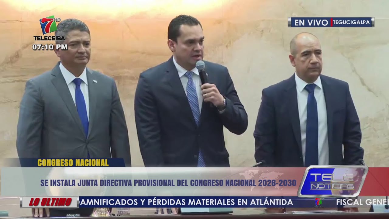 Congreso Nacional instala Junta Directiva Provisional 2026-2030