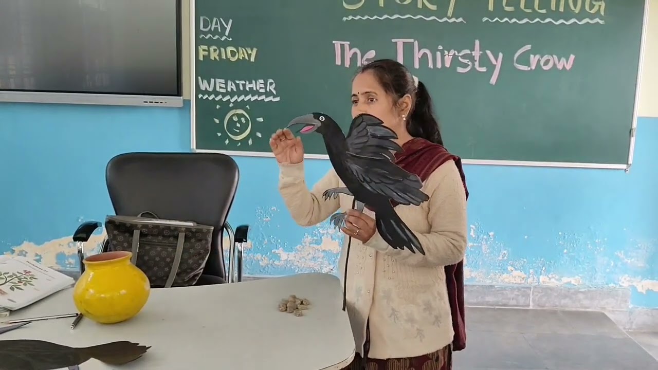Story telling Activity ( The thirsty crow) 