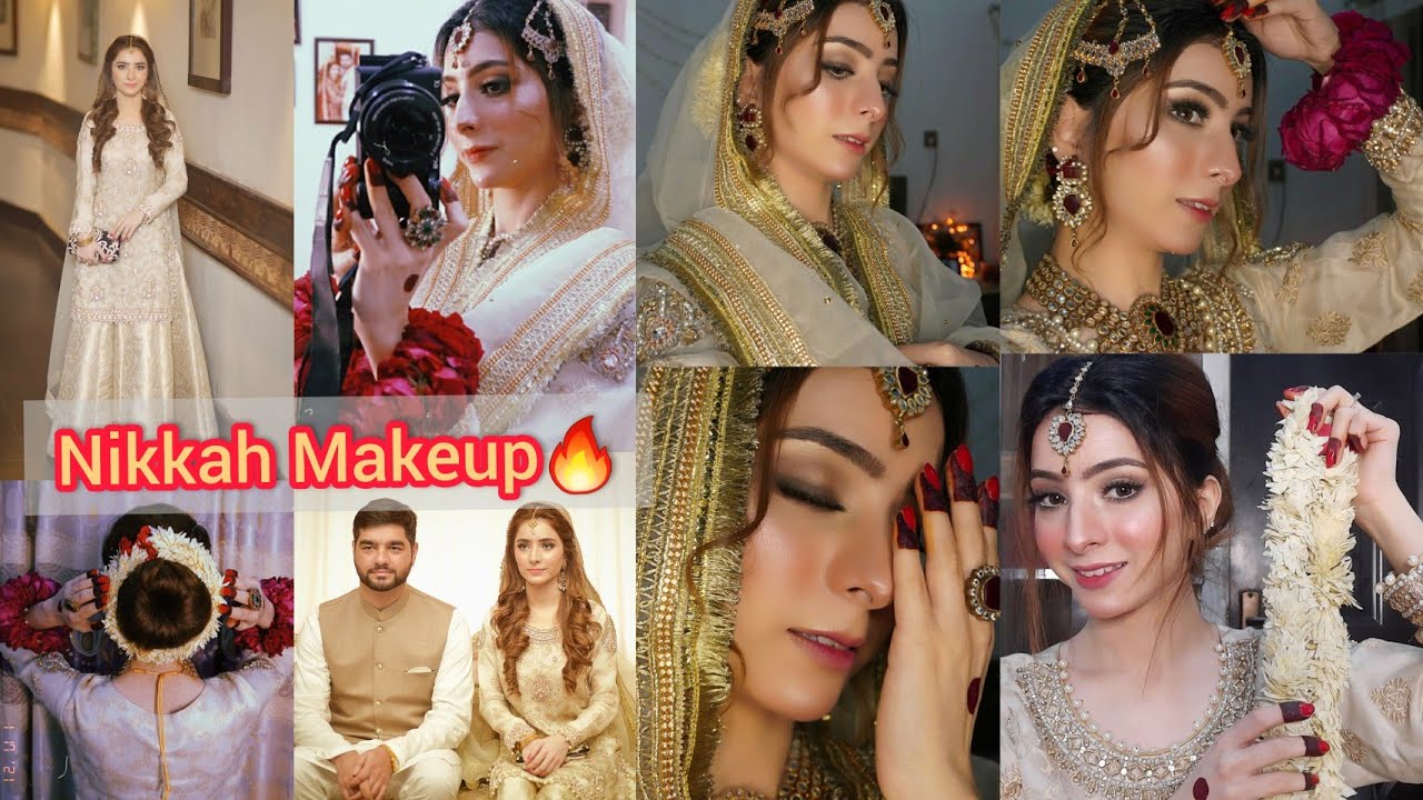 Nikkah Bride Makeup Tutorial |Soft Look |Dress & Jewellery Details