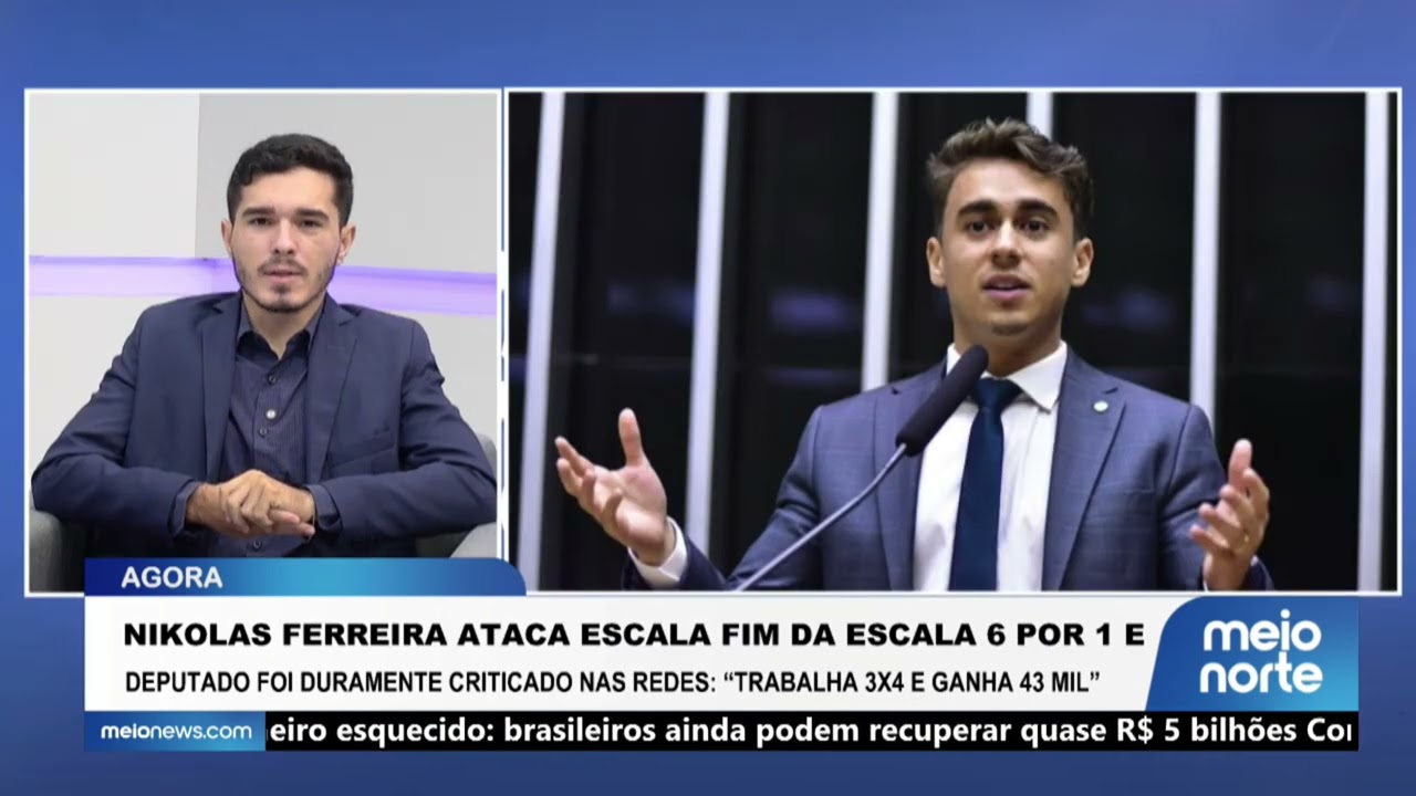 Nikolas Ferreira ataca escala fim da escala 6 por 1 | Agora Brasil