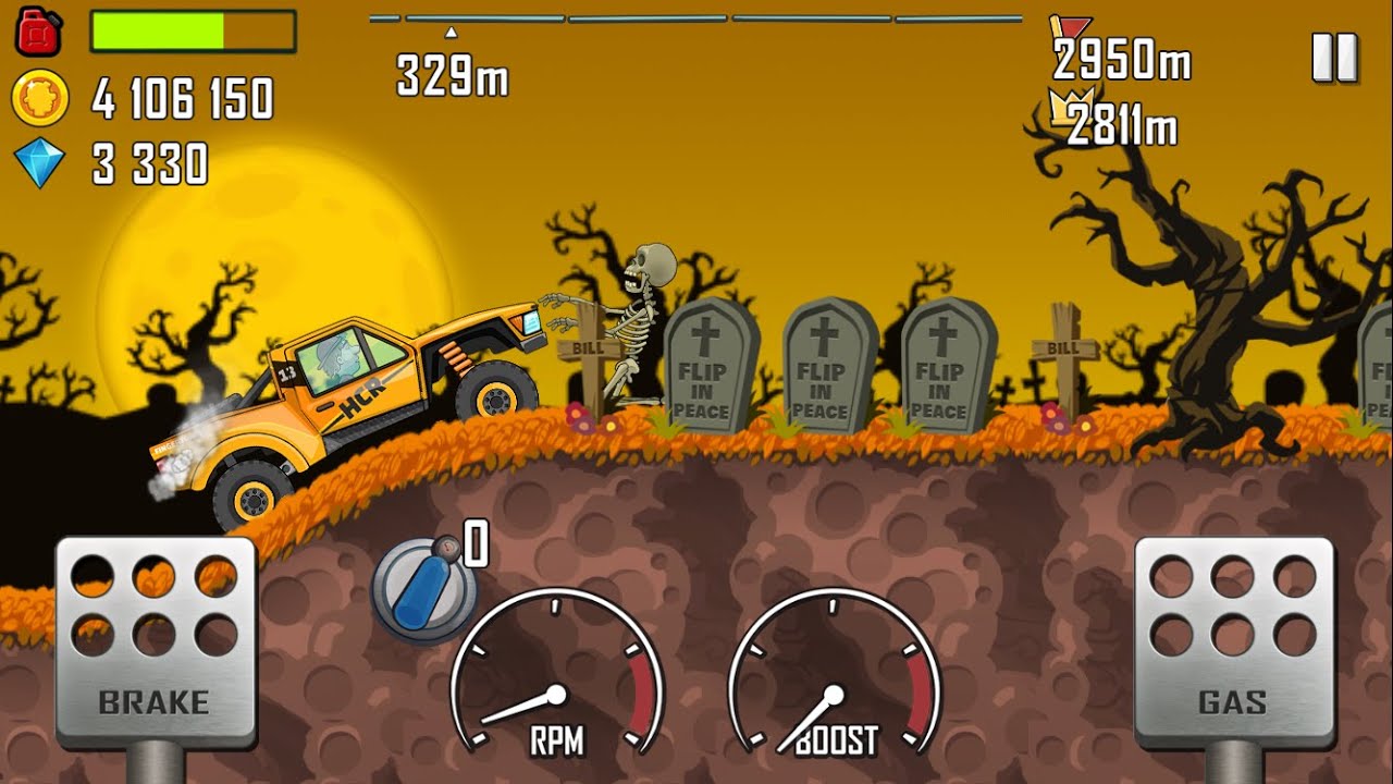 Hill Climb Racing  | HAUNTED  | TROPHY TRUCK Gameplay