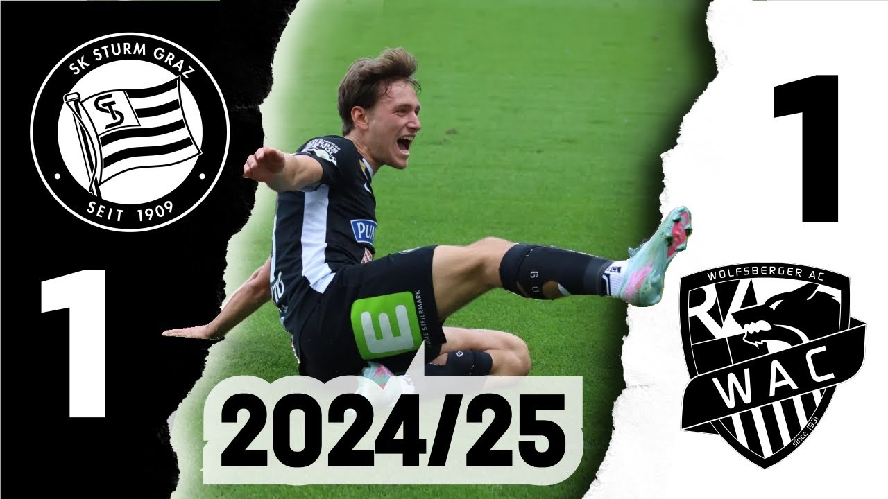 SK Sturm - Wolfsberger AC 1-1 | Bundesliga, 32. Runde (24.05.2025) | Spiel in voller Länge