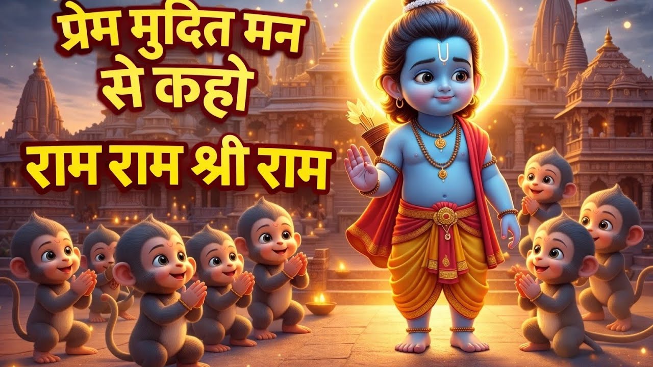 Prem Mudit Man Se Kaho Ram Ram | Fast Ram Bhajan | Baby Shri Ram | Jai Shree Ram 