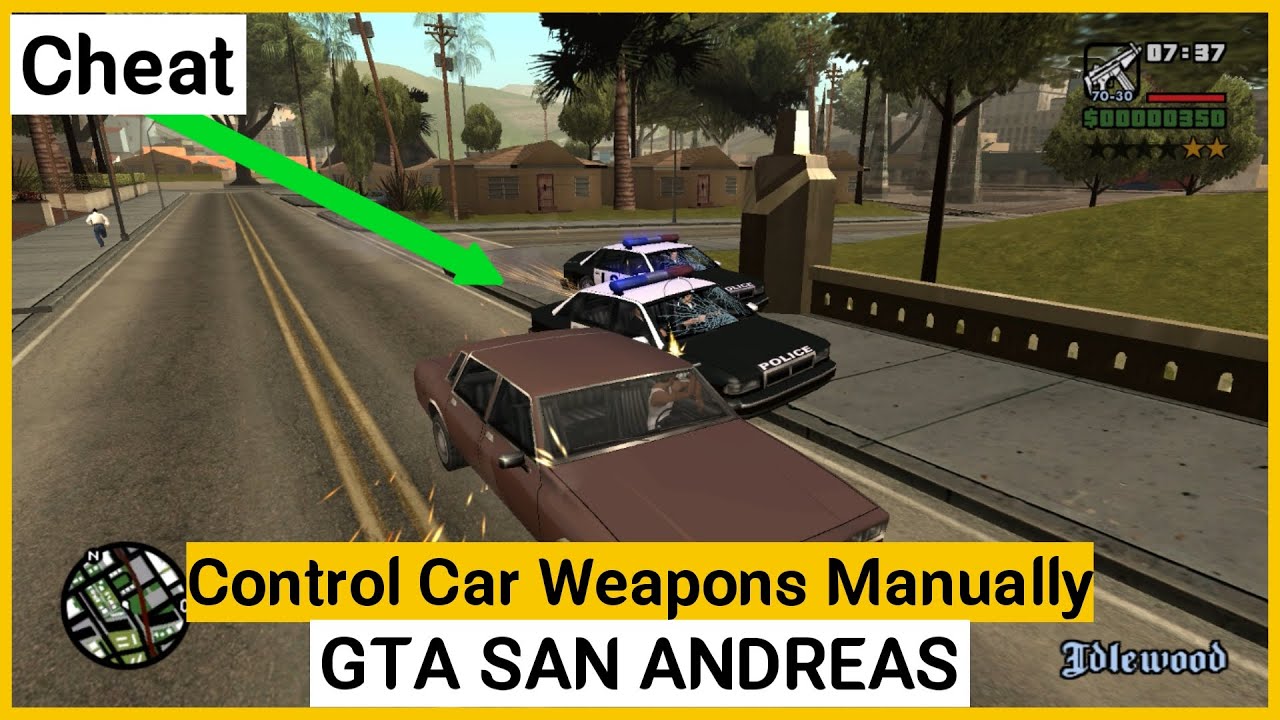 Control Car Weapons Manually GTA San Andreas Cheat for PC, PS, Xbox