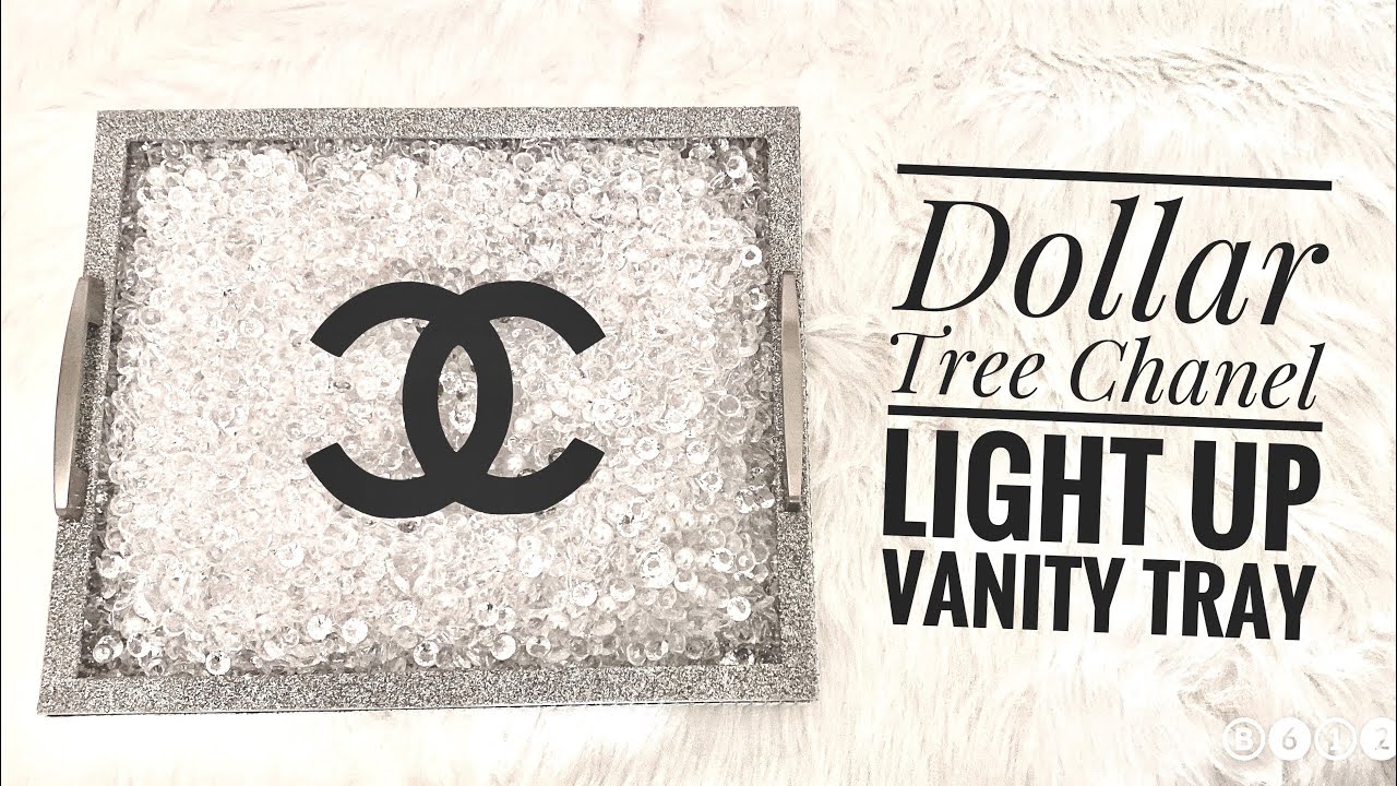 Dollar Tree Chanel 🤩 Light Up Vanity Tray