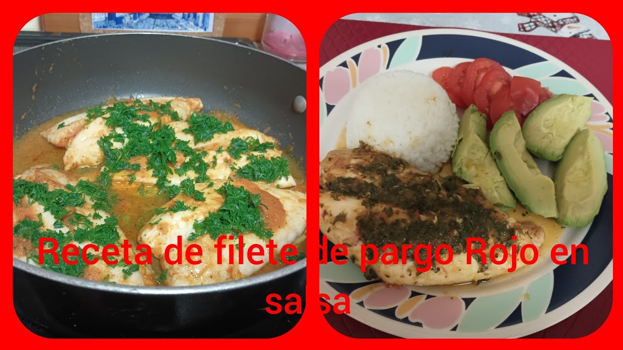 Receta de filetes de pargo Rojo en salsa