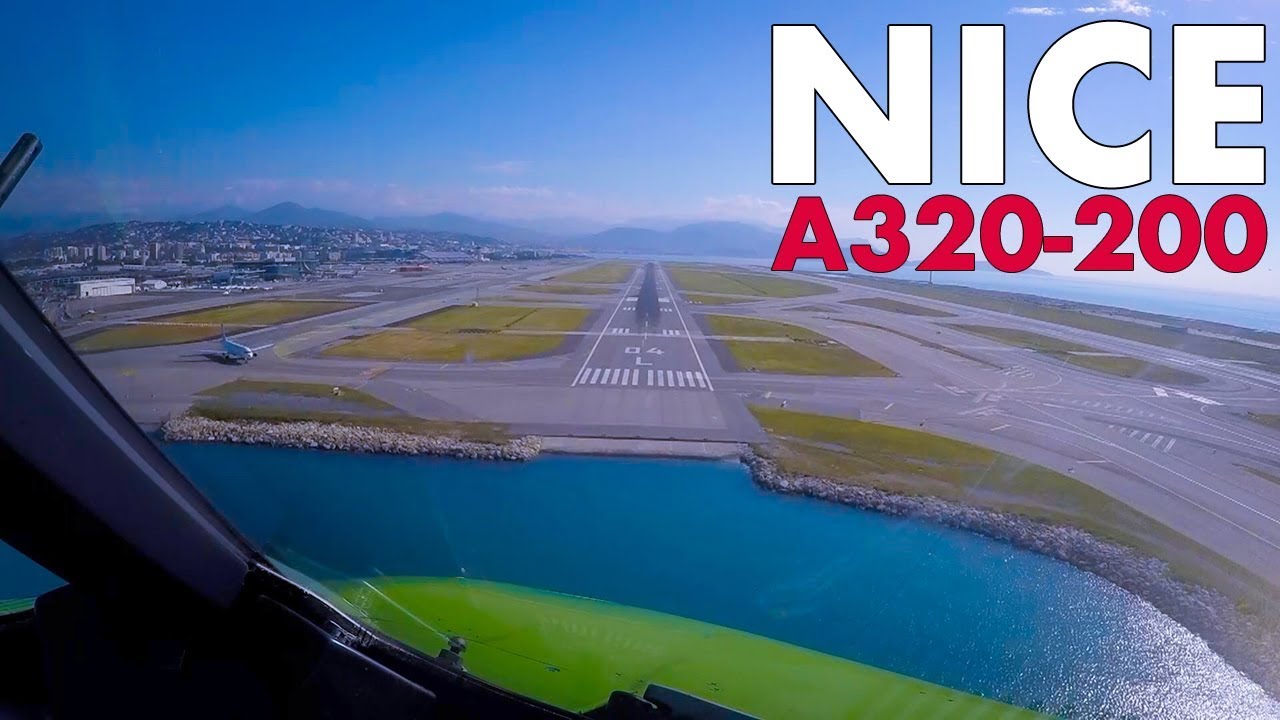 Pilotsview Aer Lingus A320 into Nice Airport