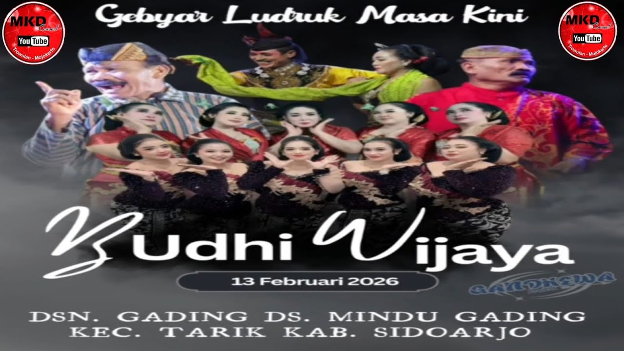 LIVE STREAMING LUDRUK BUDHI WIJAYA DS MINDUGADING KEC TARIK KAB SIDOARJO ACARA RUWAH DESA