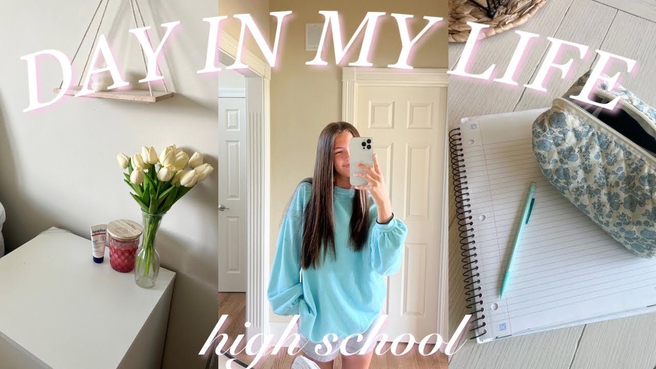 HIGH SCHOOL DAY IN MY LIFE *senior year* | grwm, homework, + self-care