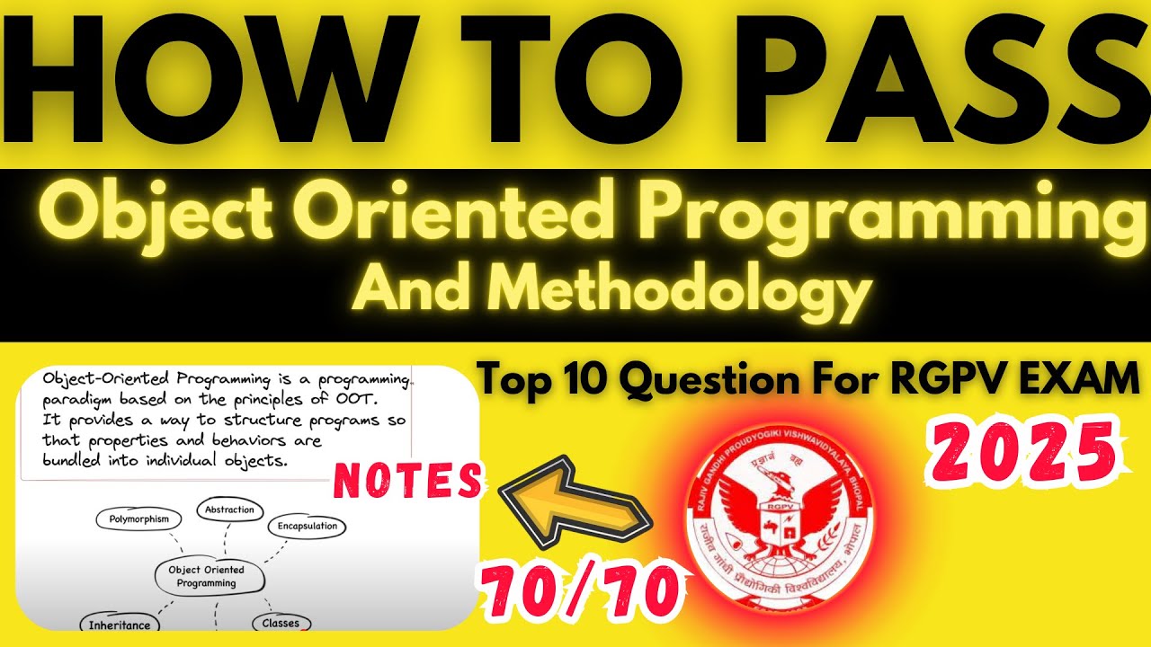 How To Pass RGPV Object Oriented programming & Methodology Exam |  OOPM Top 10 Imp Questions 🚀#rgpv