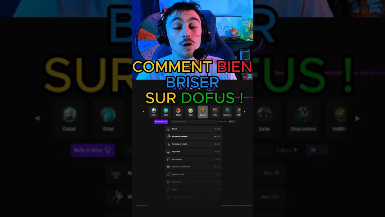 📝​ OUTILS DOFUS - Brisage 