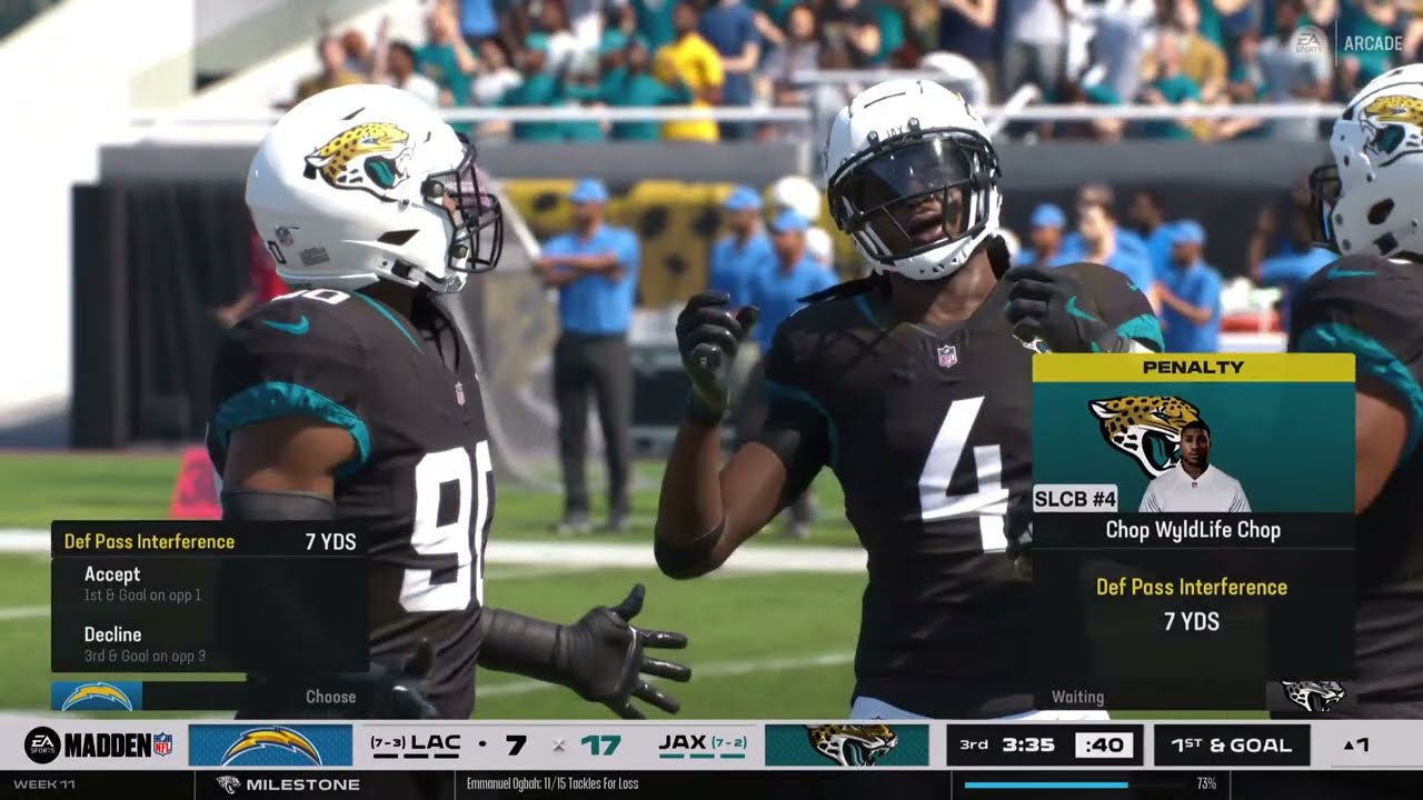 NFL CB | Year 1 | JAX Jaguars | Franchise Week 11