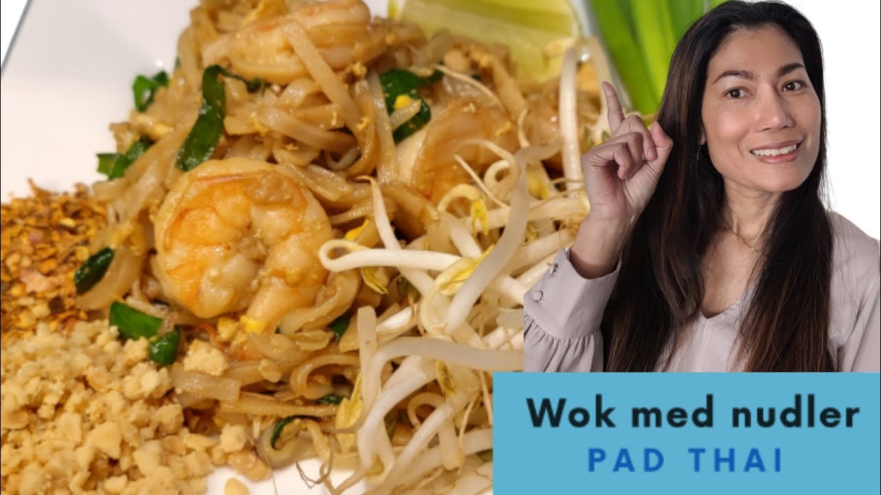 Pad thai oppskrift wok nudler med scampi. #thaimat #Kanokluck