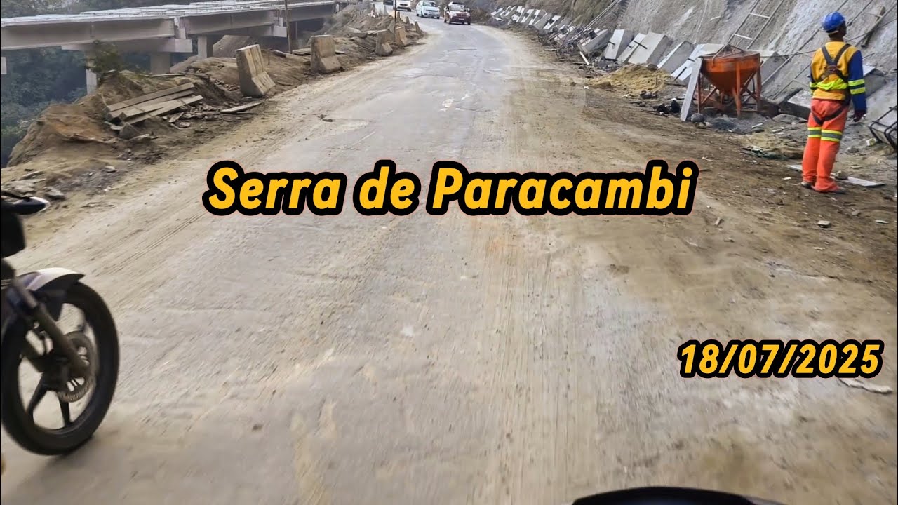 Como estão as obras da serra de Paracambi hoje. RJ-127, 18/07/2025