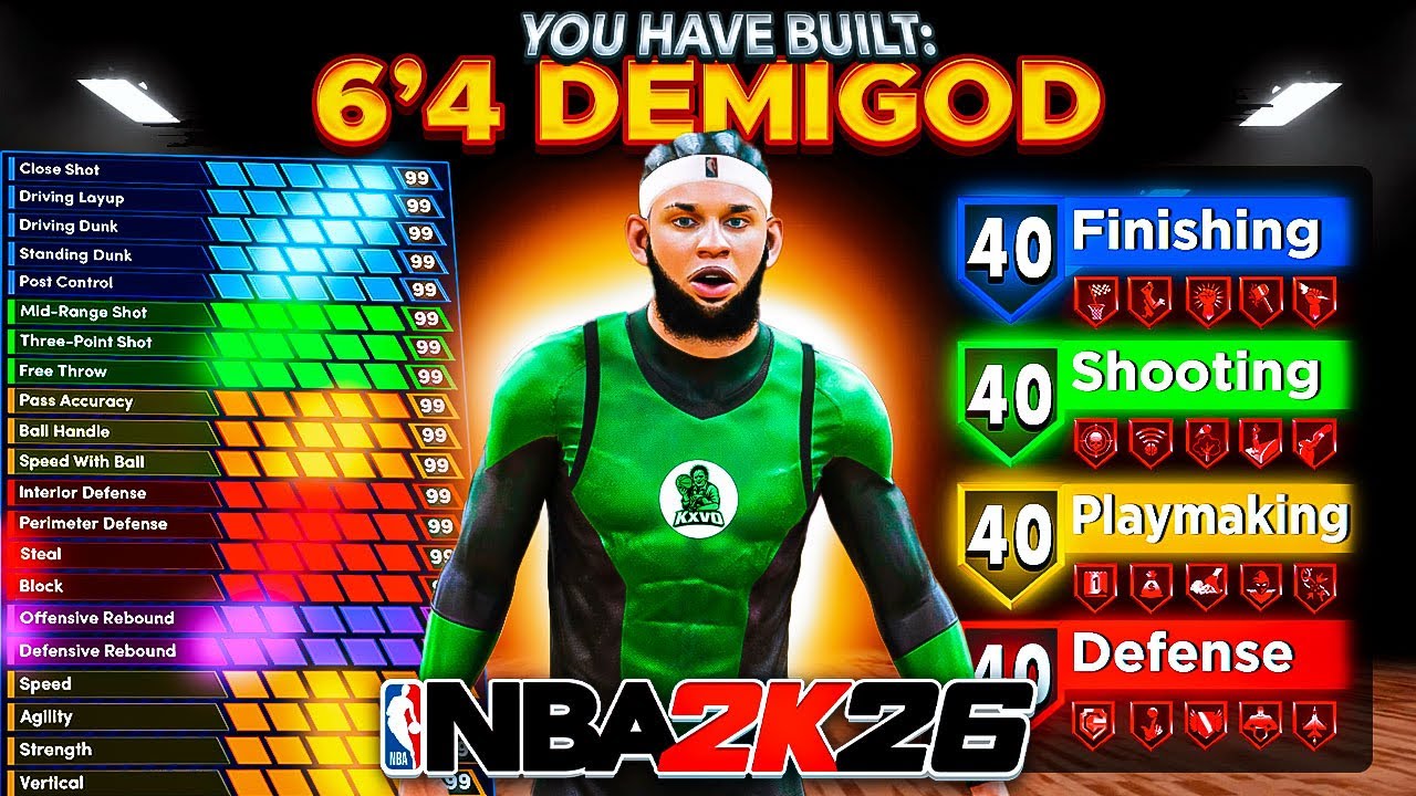 *NEW* 6’4 DEMIGOD BUILD in NBA 2K26! META GUARD BUILD! BEST BUILD IN NBA 2K26