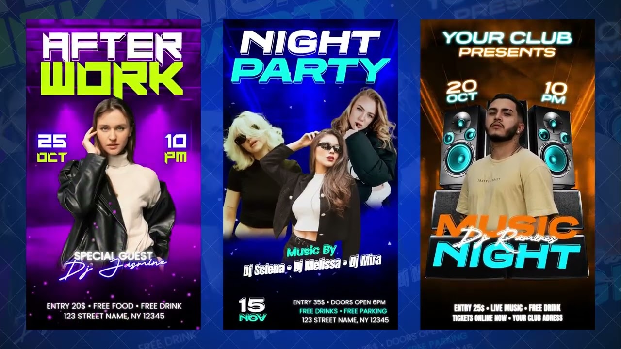 Night Party Instagram Reels   VFXdownload Free After Effects Templates