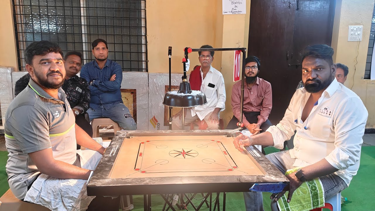 PRE QUEATER FINAL MATCH BETWEEN K.SRINIVAS V'S S.SAGERCARROM COINS STARS is live