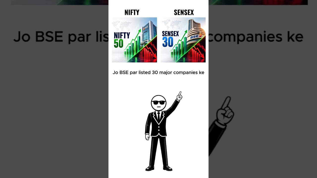 NIFTY vs SENSEX: What&rsquo;s the Difference? 📊 #shorts #stockmarket #viral