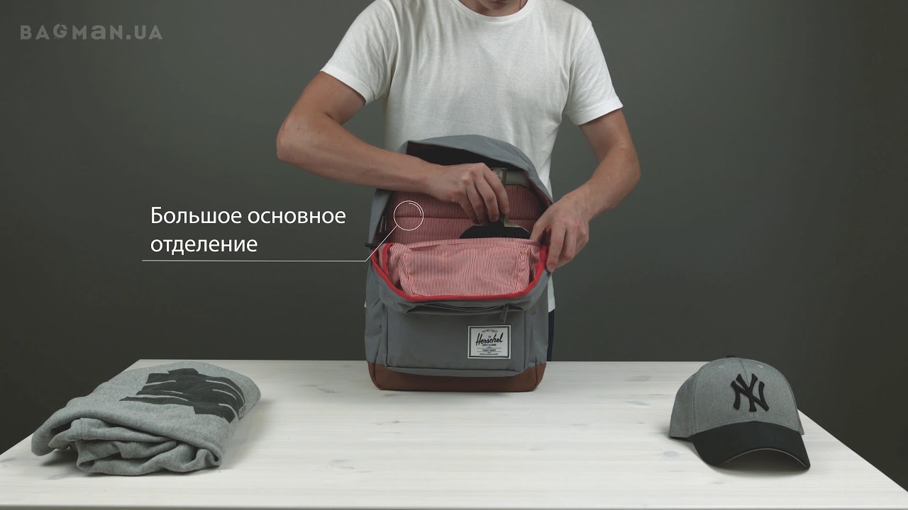 Обзор городского рюкзака Herschel Pop Quiz POLY GREY