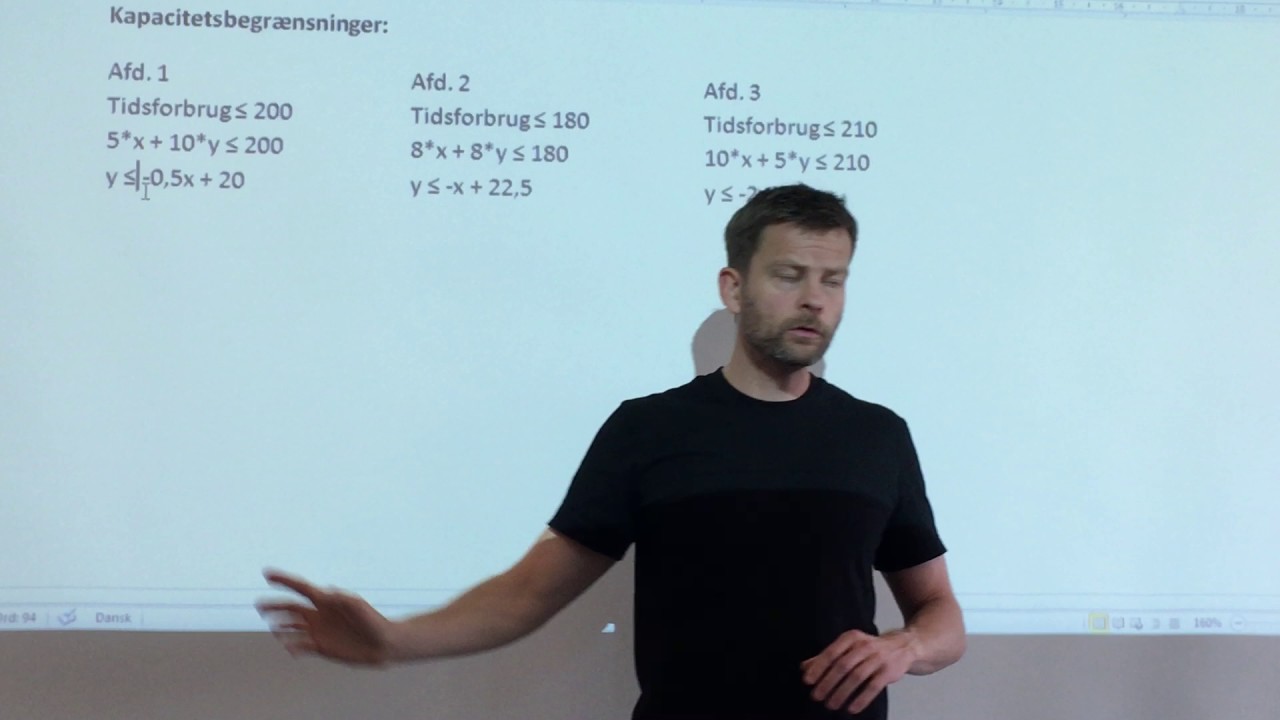 Lineære programmering inkl. følsomhedsanalyse