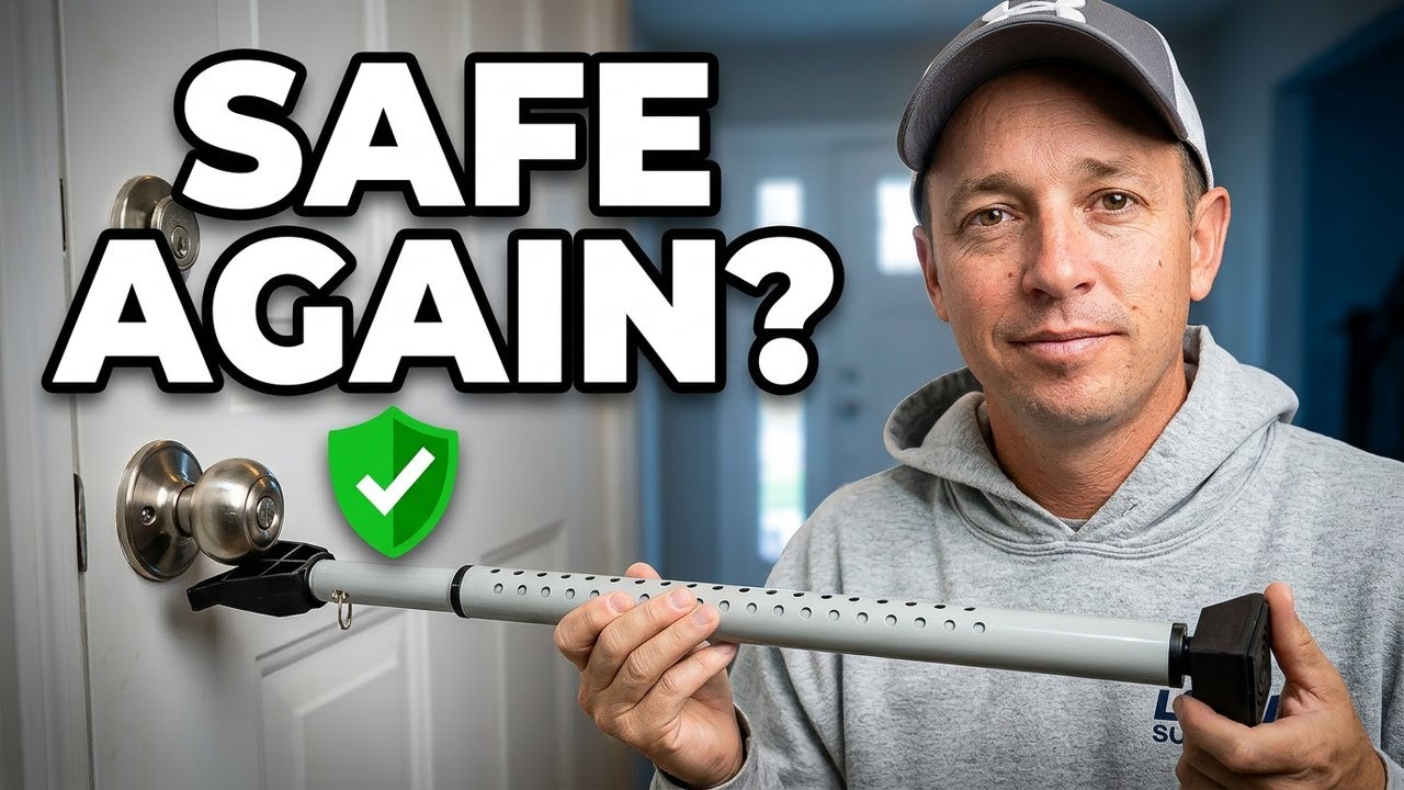 PEACE OF MIND! - Brinks Door Lock Security Bar Review | link in Description👇