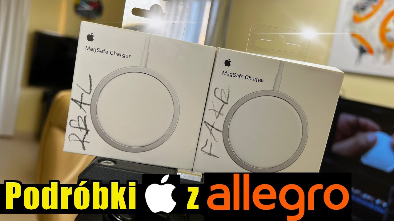 Apple MagSafe real vs fake - podróbki z allegro