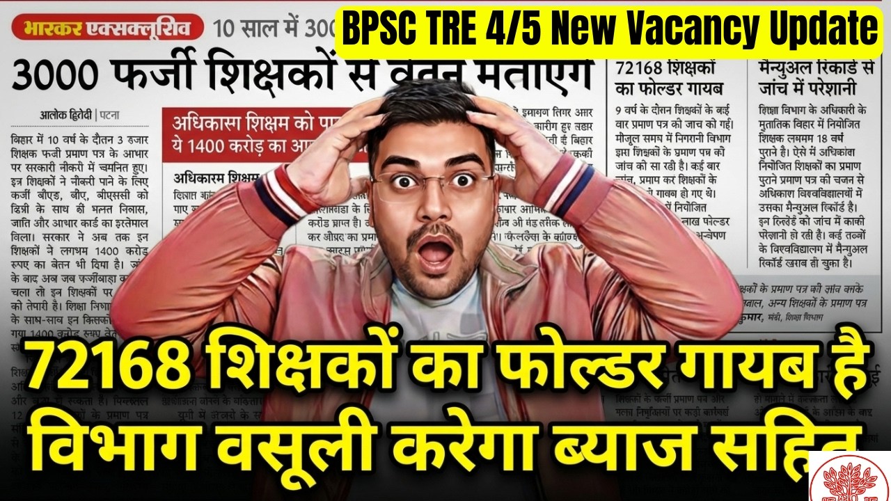 Education Department Corruption | 72 हजार Files गायब |🚨 New Vacancy पर असर? | BPSC TRE 4/5 सम्भावित🚀