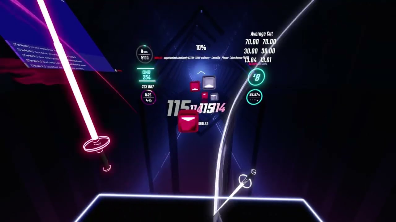 [Beat Saber AI] Superluminal Absolutely EXTRA-TONE-Ordinary - 98.15% FC