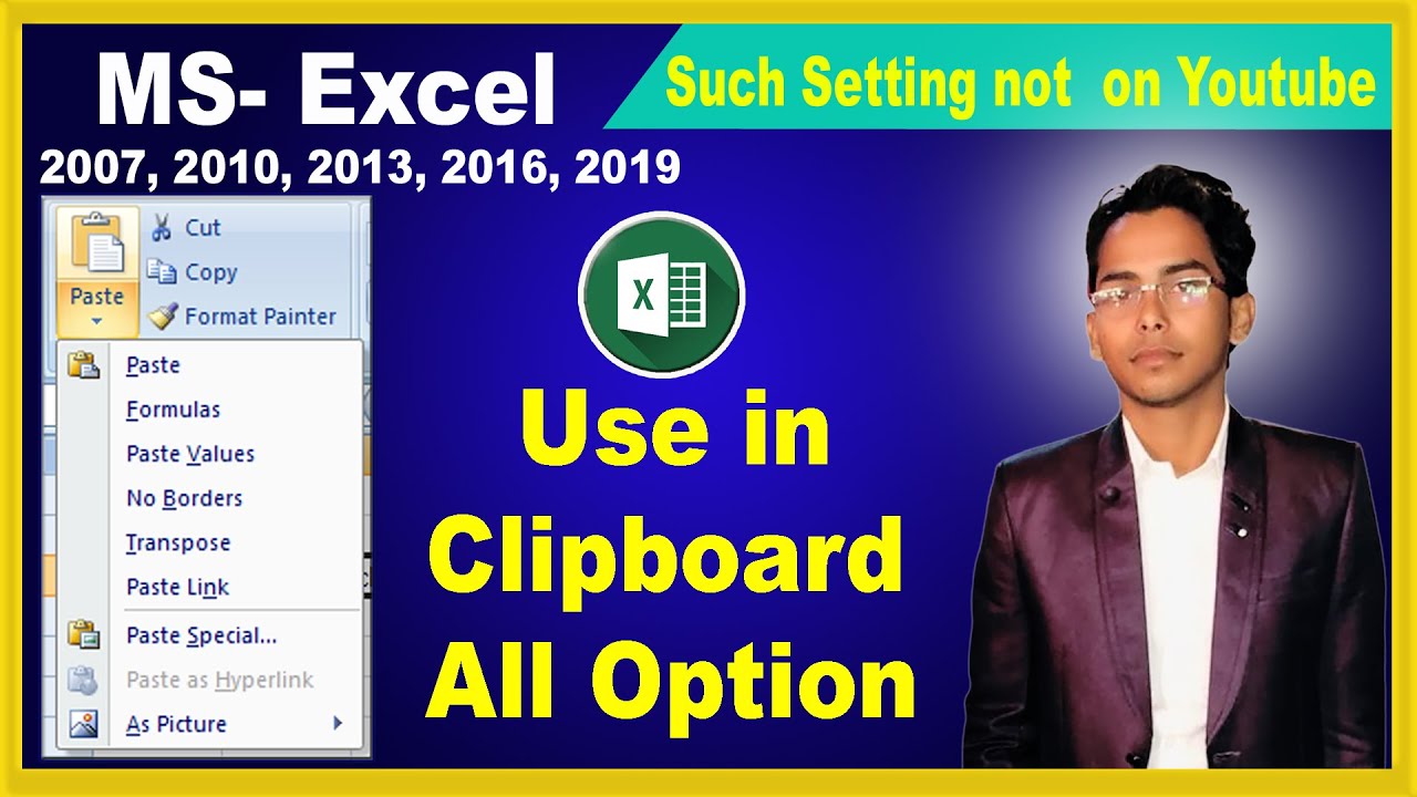Ms Excel clipboard all Options !! Clipboard Option in MS Excel All Option