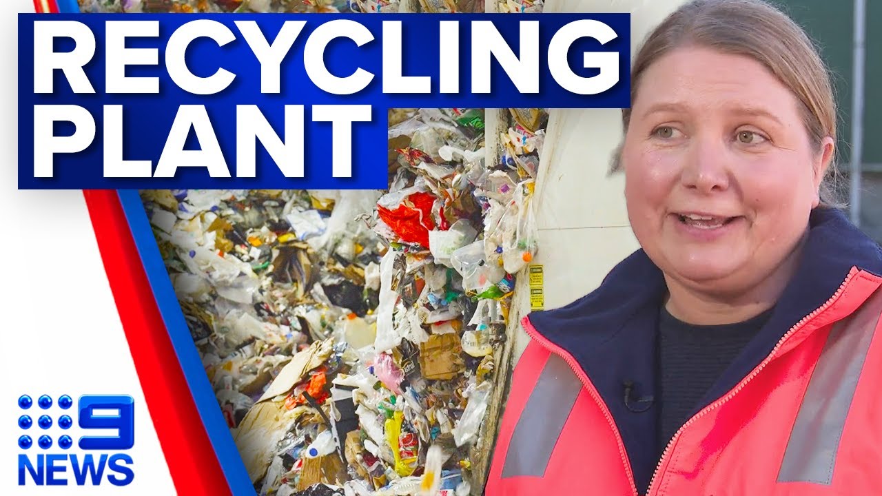 A rare look inside the country's biggest recycling plant | 9 News Australia