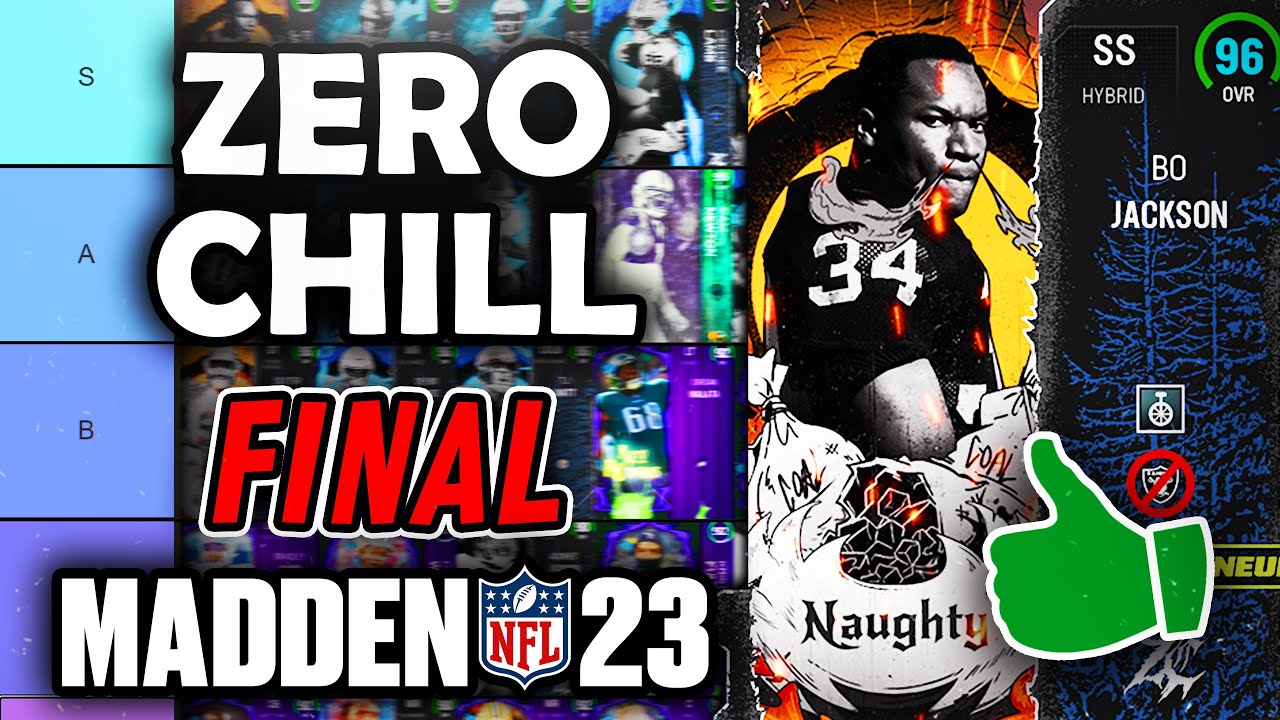 RANKING the BEST Zero Chill Cards (FINAL) in Madden 23 Ultimate Team (Tier List)
