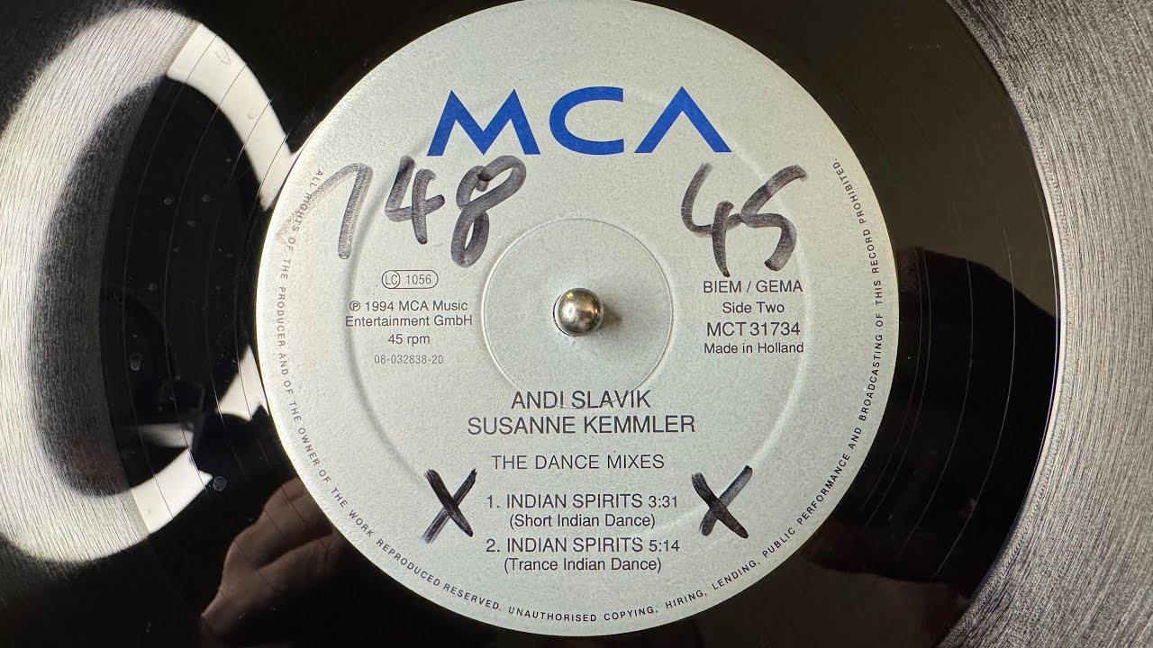 Andi Slavik & Susanne Kemmler &ndash; Indian Spirits (Trance Indian Dance) - MCA MCT 31734 (1994)