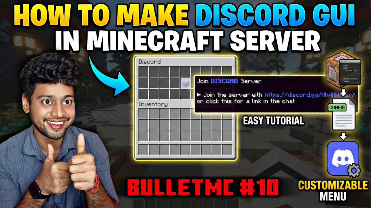 How To Make Discord GUI in Your Minecraft Server | BulletMC #10