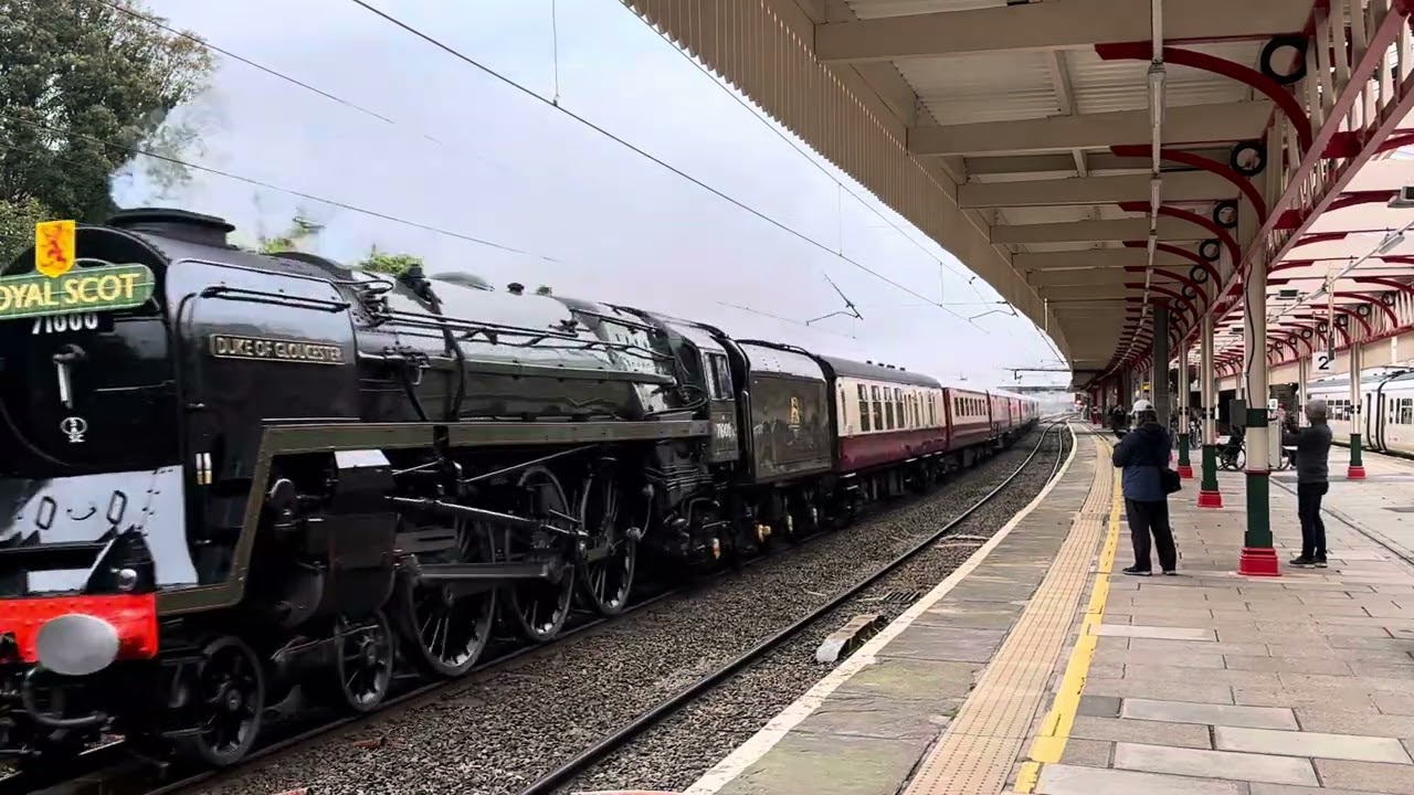 71000 Duke of Gloucester CHIMES warning as it HAMMERS thru Lancaster before trip ‘failed’ -10/10/25