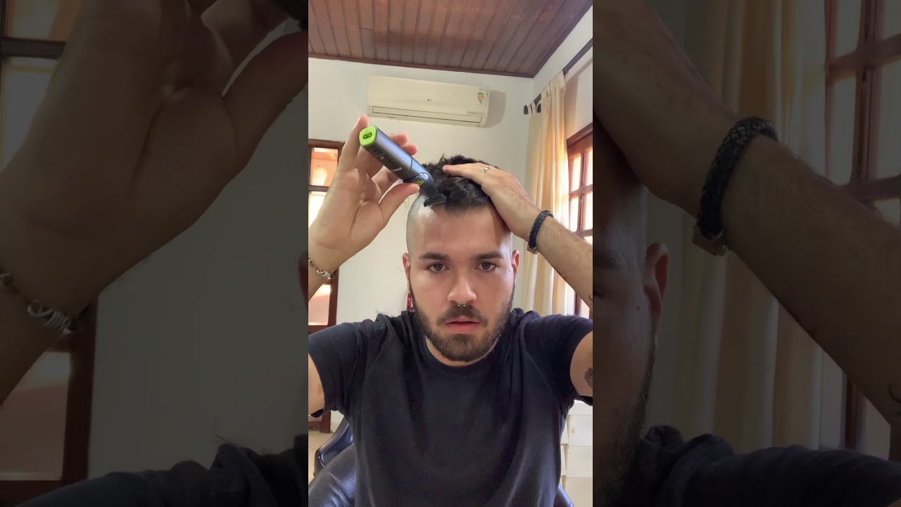 Raspando cabelo na máquina zero