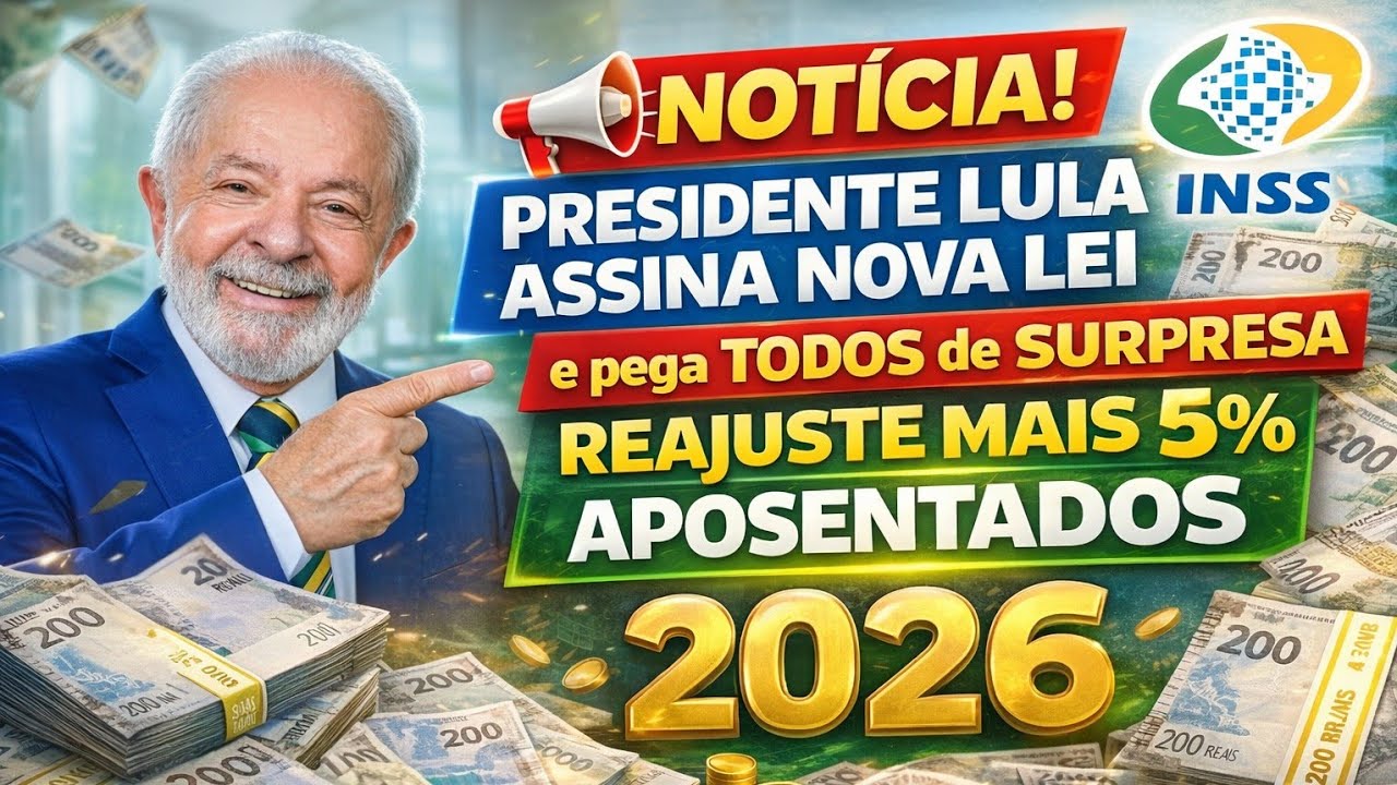 NOTÍCIA! PRESIDENTE LULA ASSINA NOVA LEI e pega TODOS de SURPRESA - REAJUSTE MAIS 5% APOSENTADOS