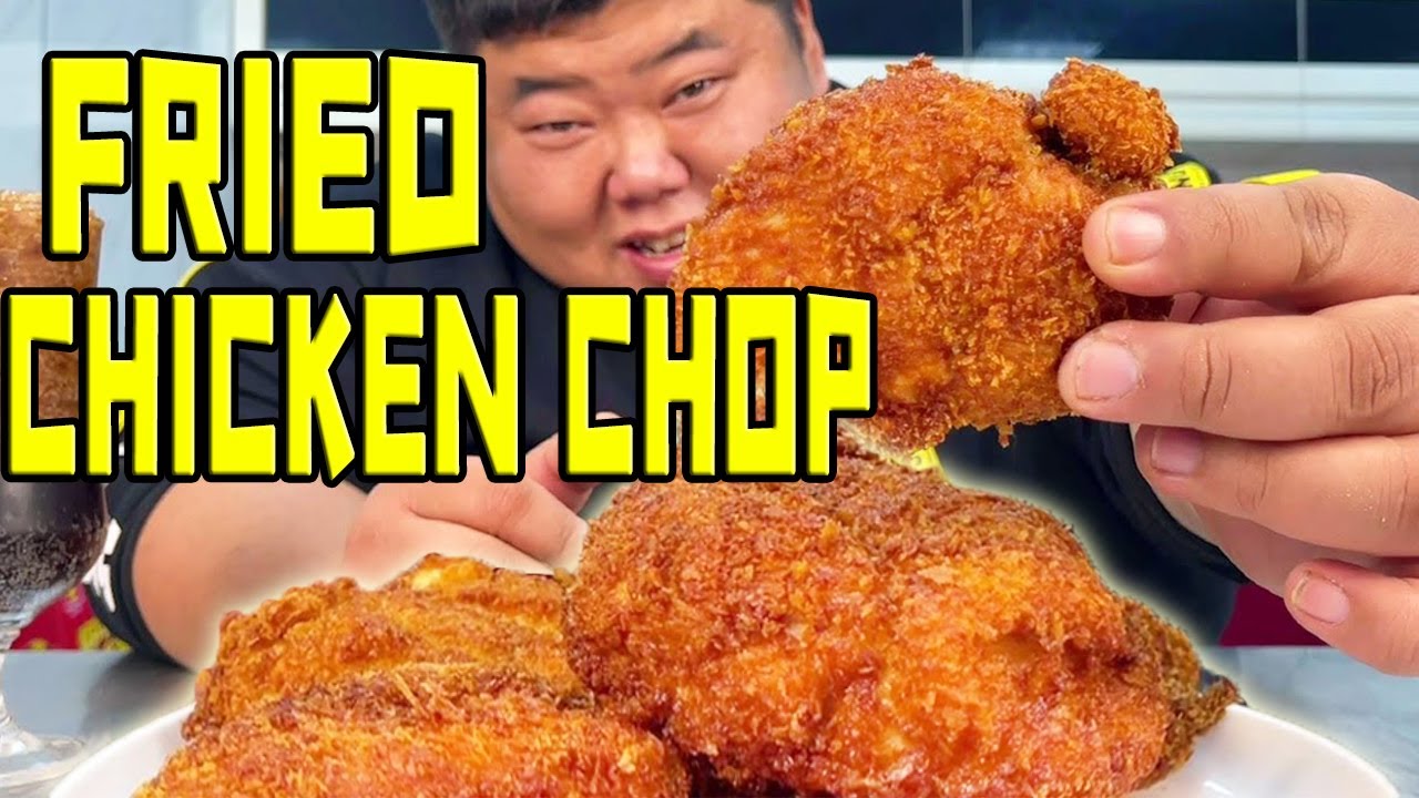 The 550-pound fat man eats fried chicken chop with cola, so satisfying! #Fat Monkey