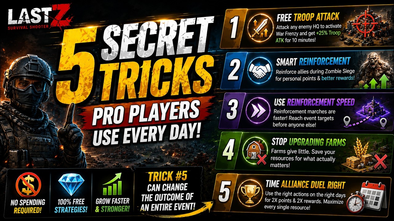5 FREE Last Z Tricks Pro Players Use Every Day! (Most Players Don't Know #5)