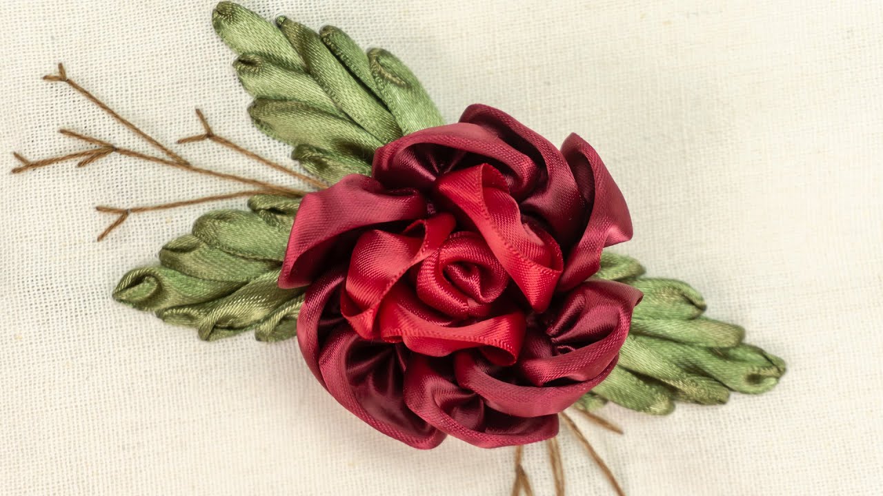 Decorate Your loving day with Ribbon Roses: DIY Stitching Ideas