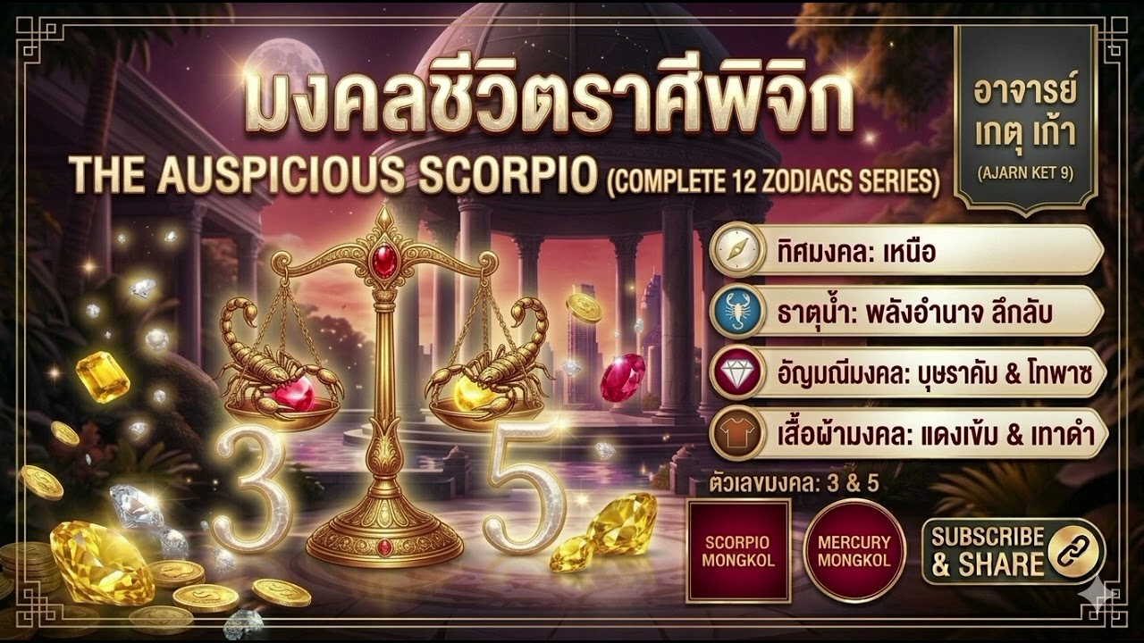 ​#มงคลชีวิตราศีพิจิก #ดวงราศีพิจิก #ราศีพิจิก #ดูดวง #เสริมดวง #อาจารย์เกตุ9ฮินดูทารอท 