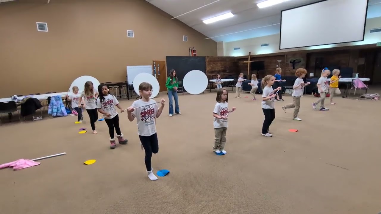 Spree Twirling Team rehearses 