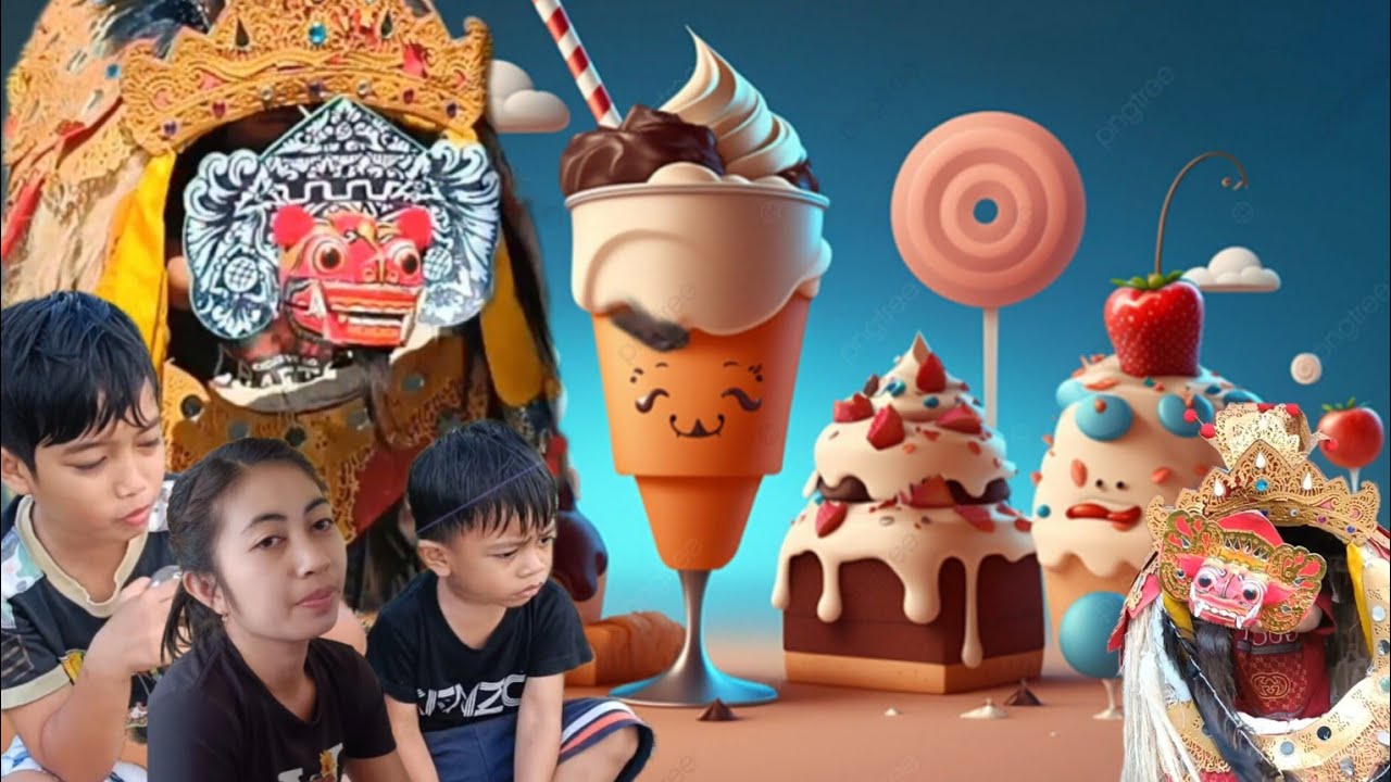 Irvan Dan Adiknya Main Barong Dan Makan Es Krim