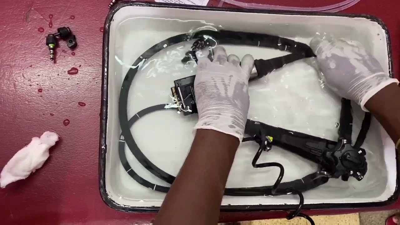 ENDOSCOPE CLEANING PROCEDURE | OLYMPUS #olympus #endoscopy