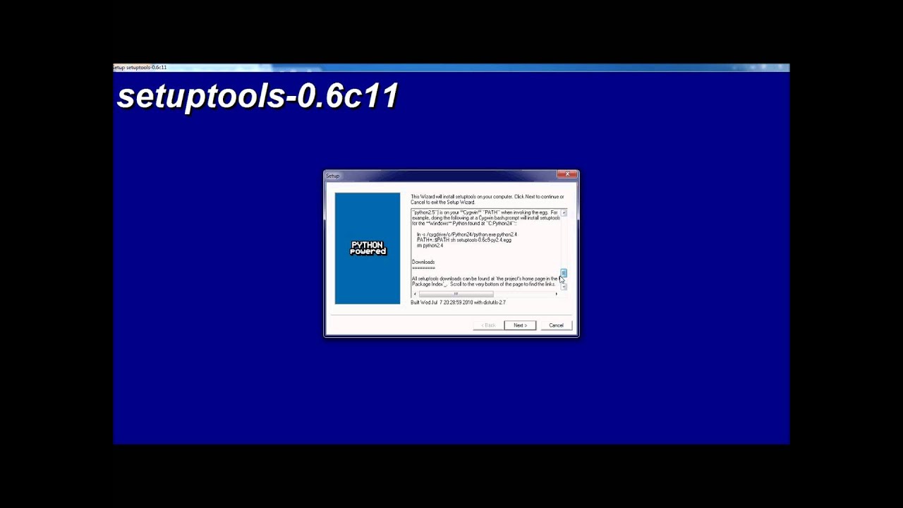 Python Setup Tools Install - HTPCBuild.com