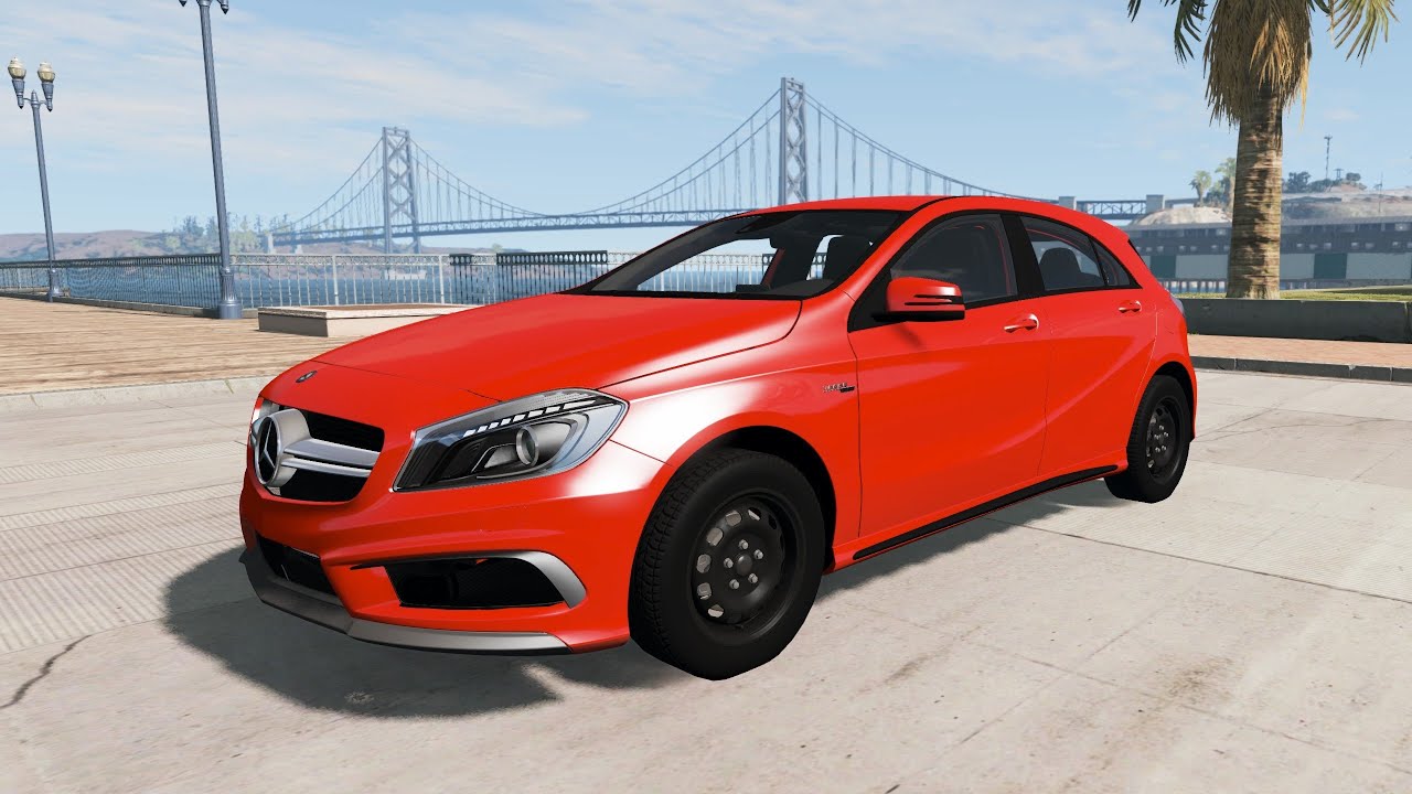BeamNG.drive - Mercedes-Benz A45 AMG (W176) 2013 - Car Show Test Drive Crash . 4K 60fps.