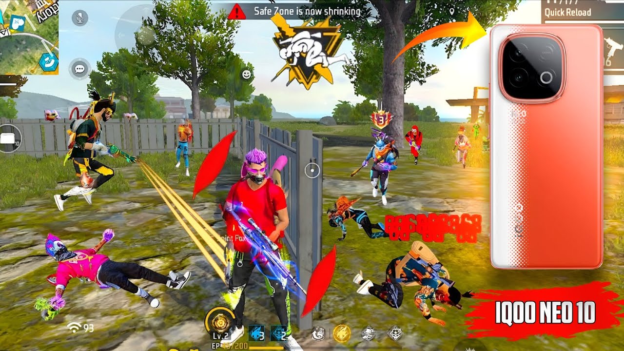 🚀 Iqoo Neo 10 ☠️ New Rank Season 🔥 Full Rush Gameplay 💪 99% Headshot Rate 🎯 | Free Fire Max 