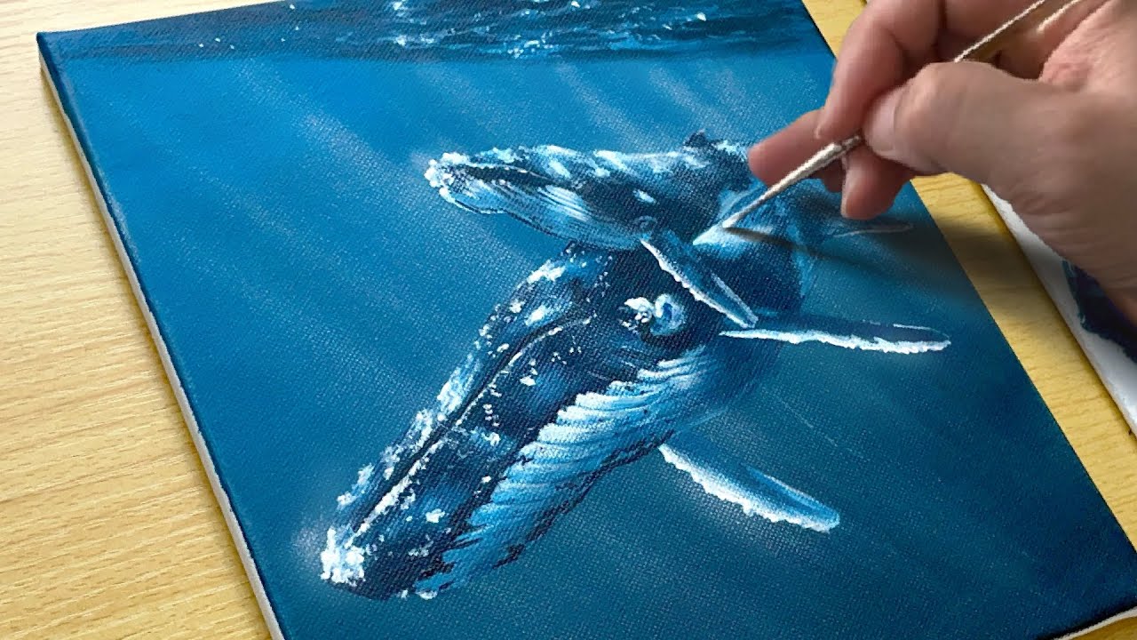 Humpback Whale Painting / Acrylic Painting for Beginners