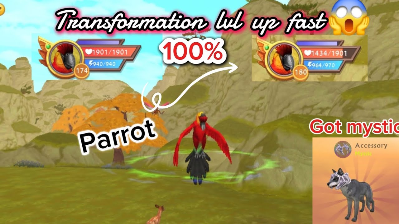 Wildcraft | Transformation Parrot 🦜 - How to get lvl up fast 😱 / XP Booster | Got 180 level 