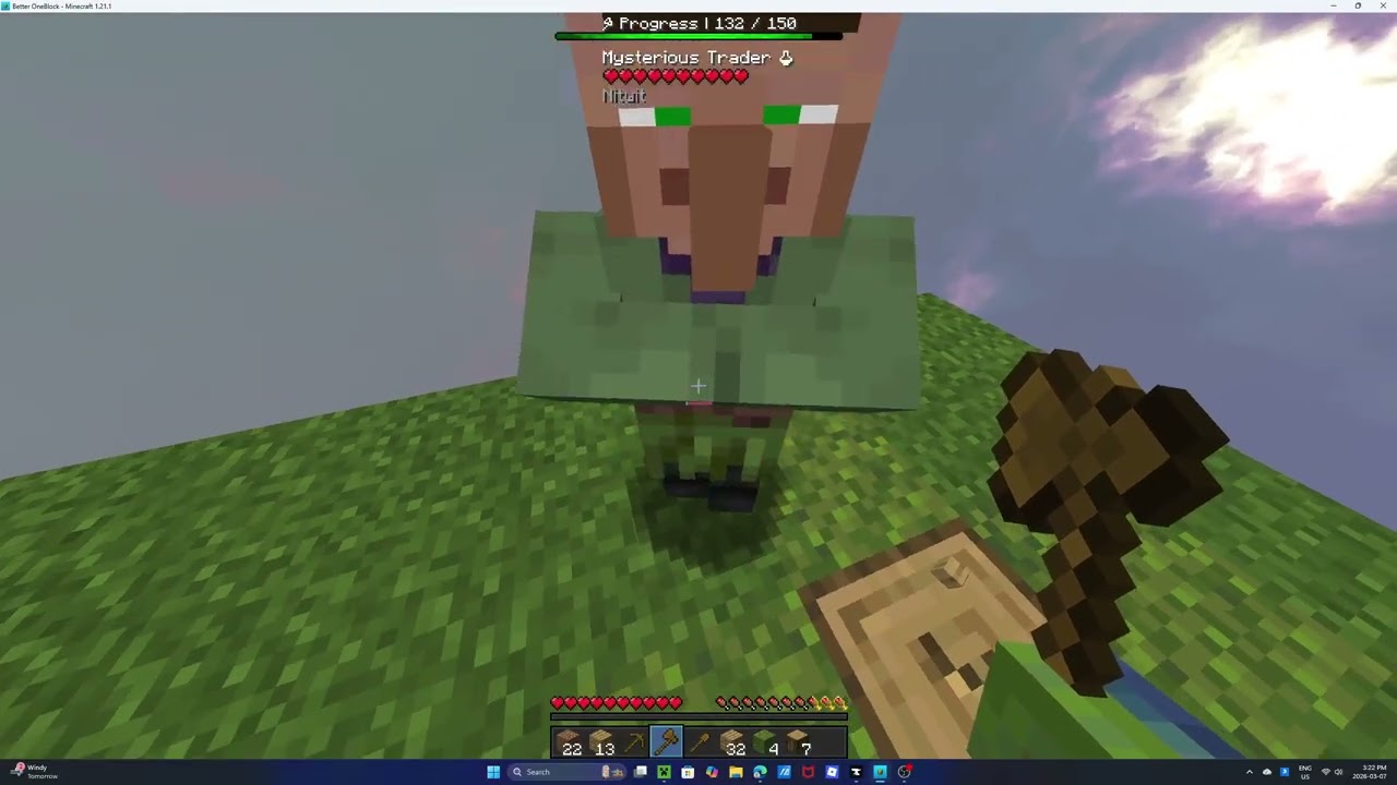 Playing one block for the first time!!!!