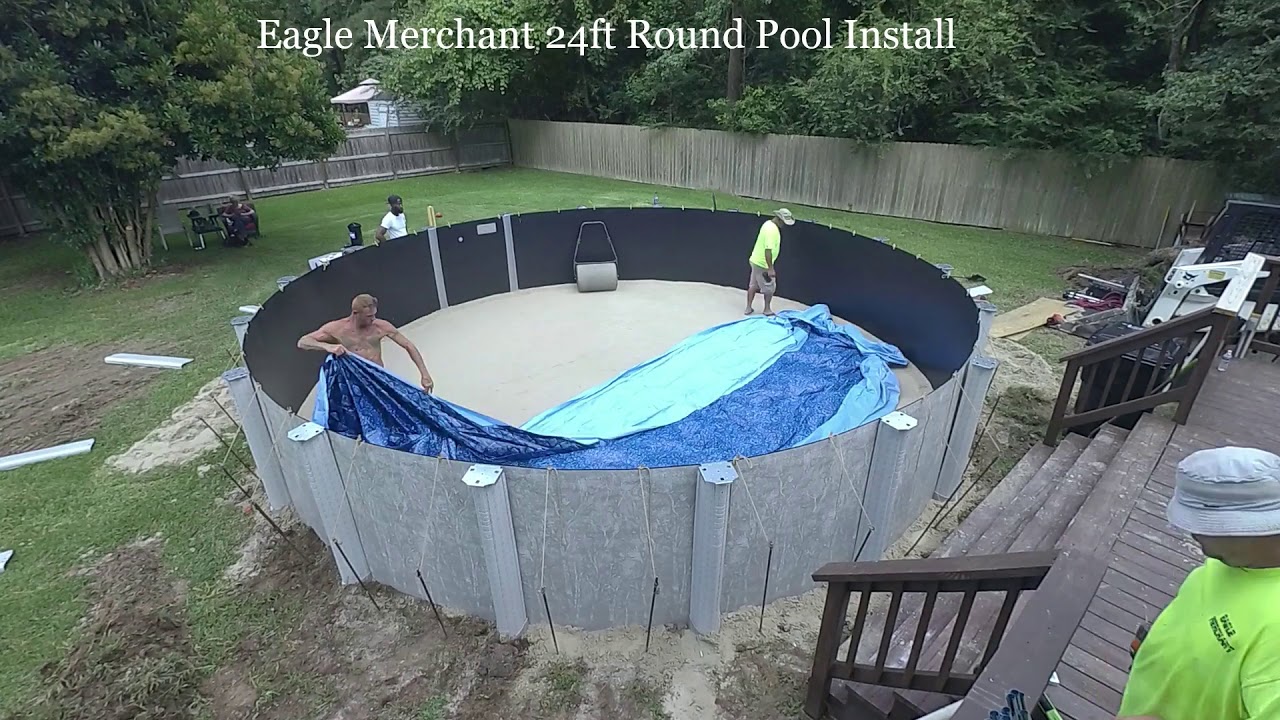 Eagle Merchant 24ft Round Above Ground Pool Install